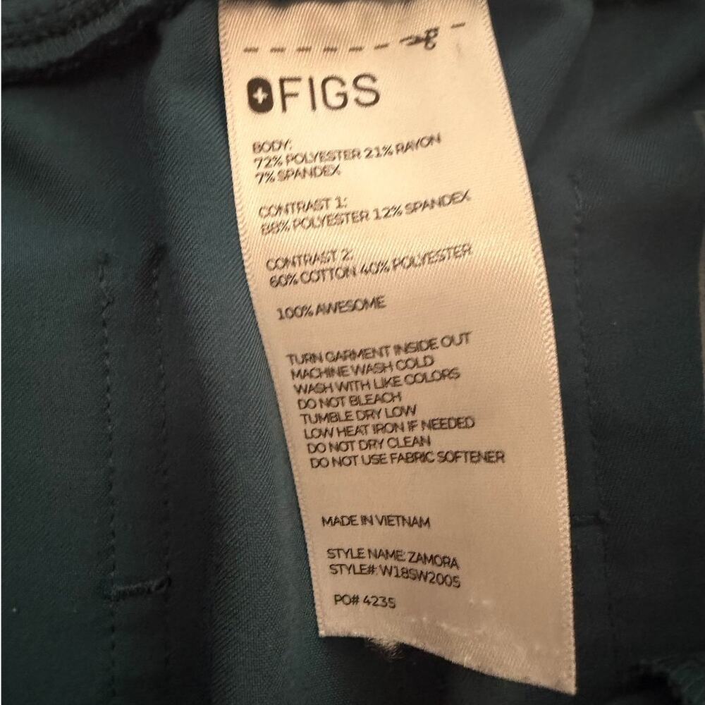 FIGS Zamora Jogger Scrub Pants Caribbean Blue Size Medium - Picture 3 of 7